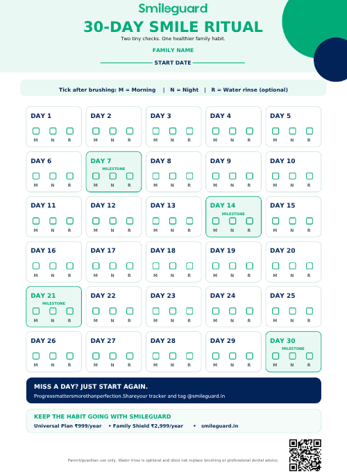 SmileGuard 30 Day Smile Ritual Tracker